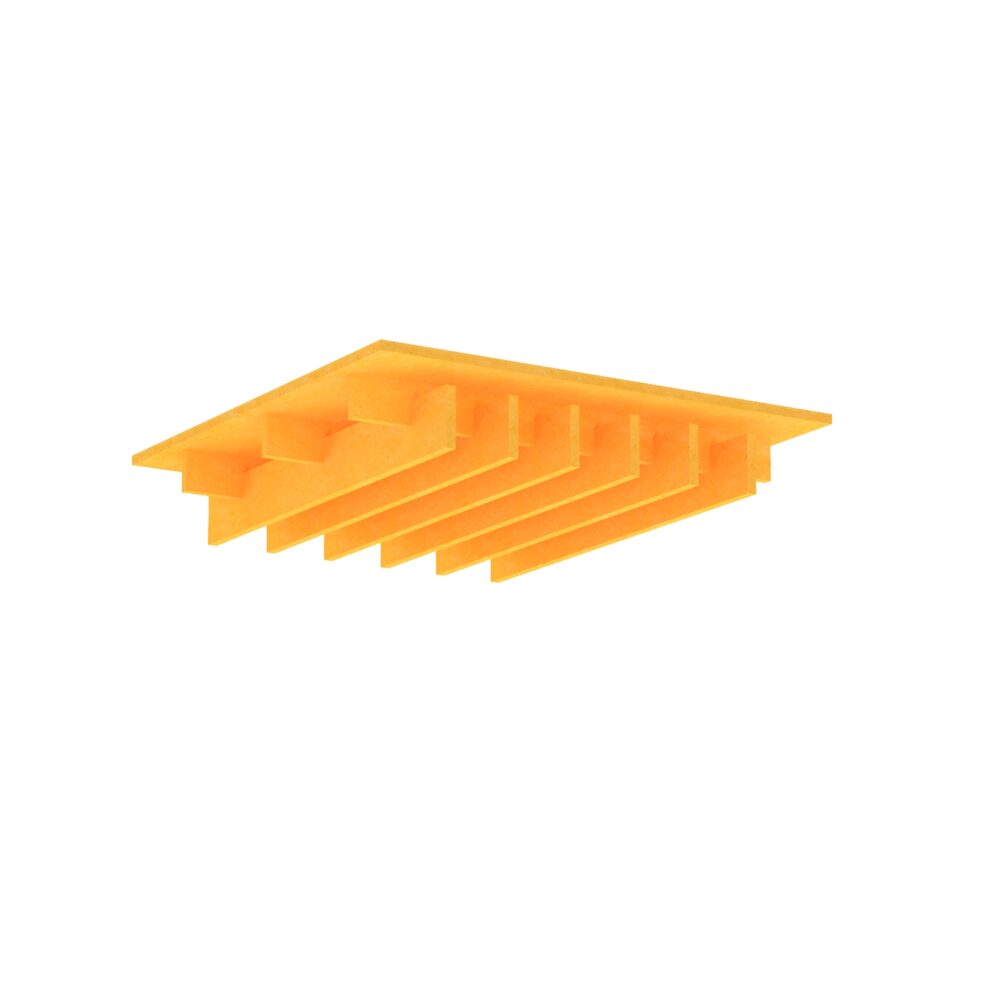 4 x Akustik-Deckenplatte T.2 ~ 1,44 m2 - 5. Yellow
