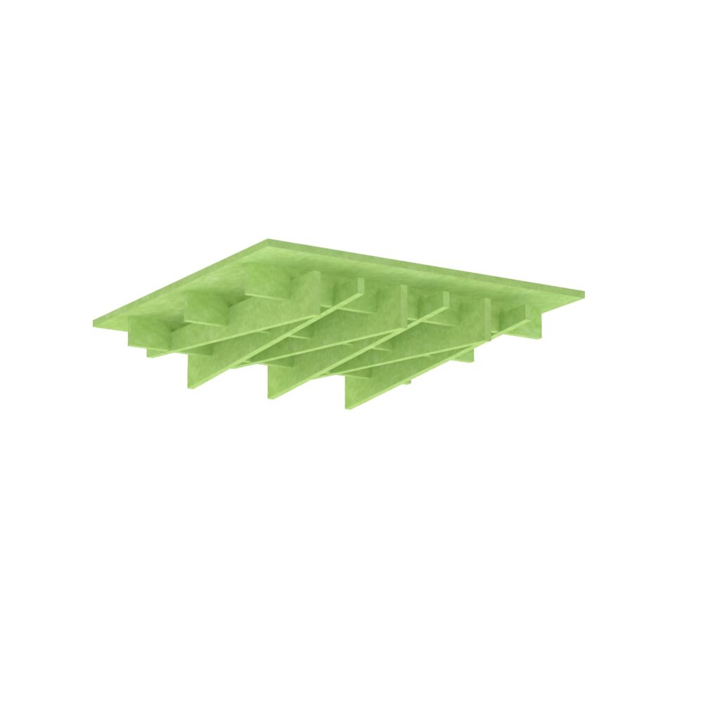 4 x Akustik-Deckenplatte T.5 ~ 1,44 m2 - 10. Green