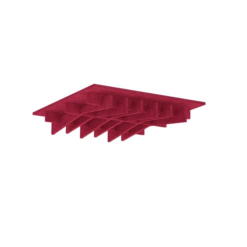 4 x Akustik-Deckenplatte T.6 ~ 1,44 m2 - 8. Burgundy