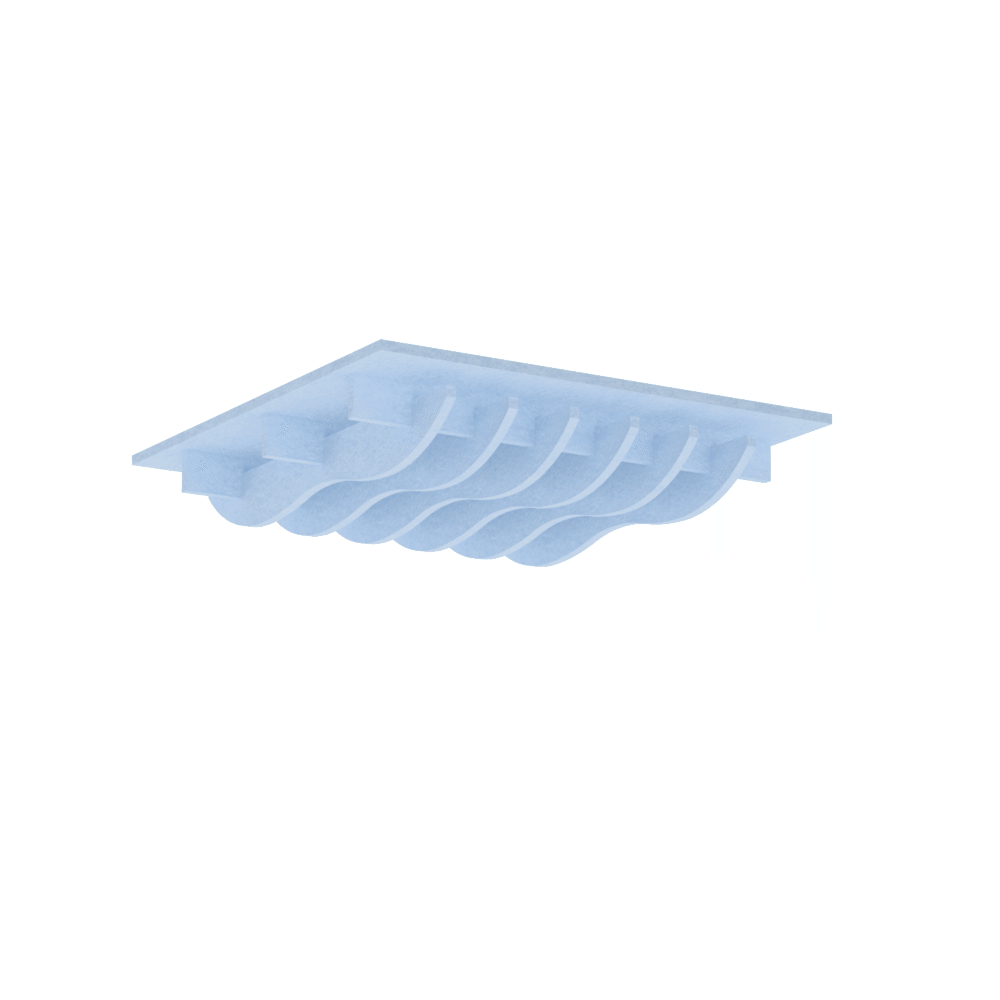 4 x Akustik-Deckenplatte T.8 ~ 1,44 m2 - 6. Light Blue