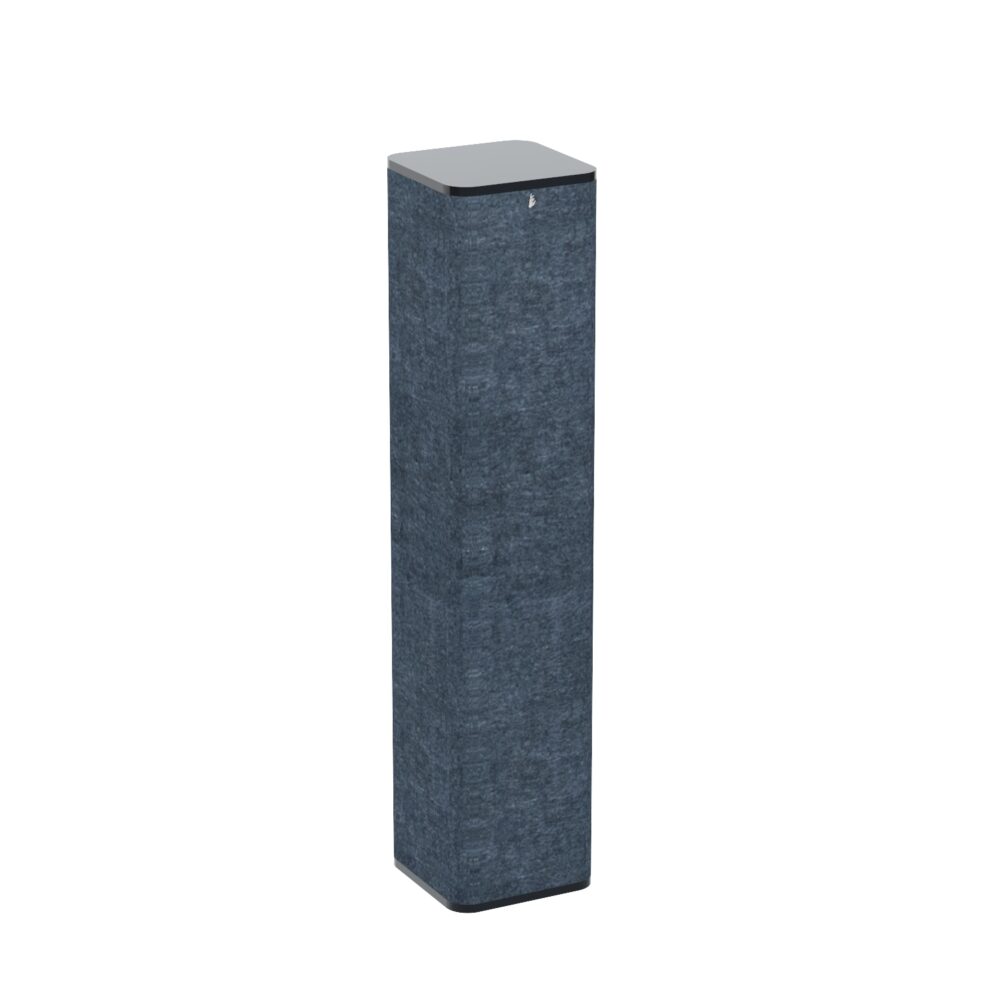 Echo Totem Freistehend - 13. Graphite, Quadrat, Schwarze Möbelplatte mit Glanz, 1,5 m