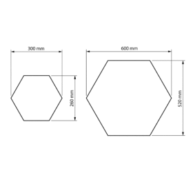 basotect_hexagon_wymiary
