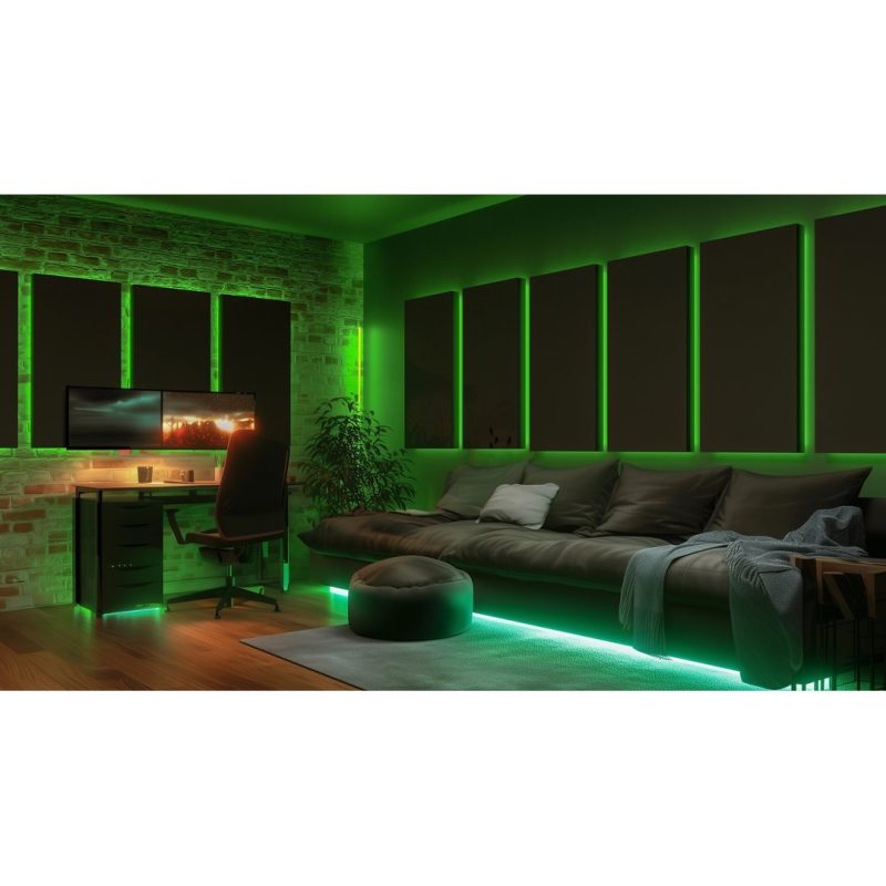 Farbige Beleuchtung eines Gaming-Platzes