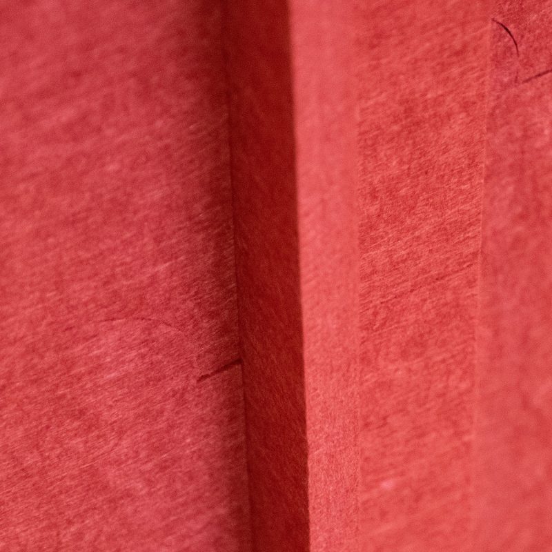 Detail des Filzes und der modularen Konstruktion